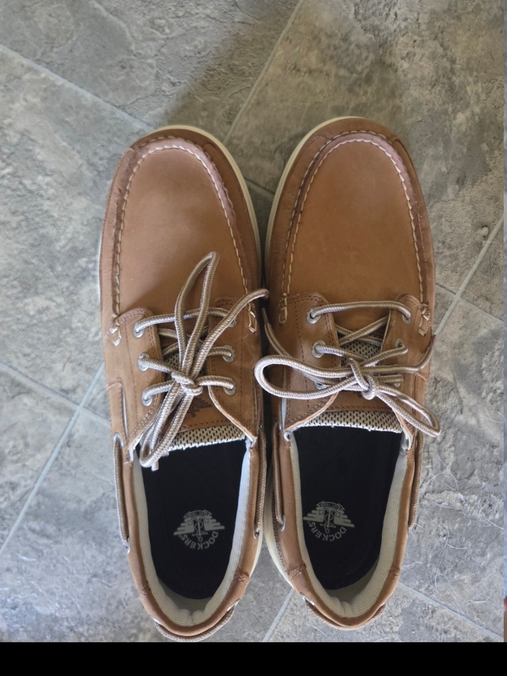Dockers Men's Tan Lace-Up Boat Shoes SIZE 12 NWOT